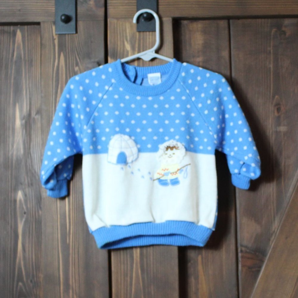 Vintage Babycrest 24M Blue Sweater